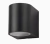 Aplique Exterior Unidireccional Cilindrico Gu10 Negro 1L Aluminio Inter en internet