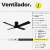 Ventilador Led 24w 4 Aspas Diseño 3 Tonos De Luz + 6 Velocidades + Control Remoto + Timer + Modo Invierno (BX03-N) en internet