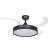 Ventilador Led 24w Aspas Retractiles Diseño 3 Tonos De Luz Dimer + 6 Velocidades + Control Remoto + Timer + Modo Invierno (BX01-Negro) - tienda online