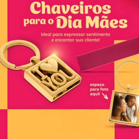 Chaveiro I Love You Personalizado