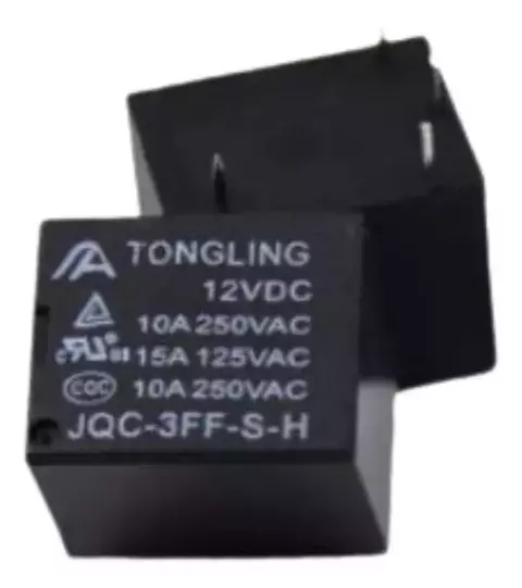 10308 - Relé 12V 10AMP JQC-3FF-S-H 4 Ter. 10 pçs