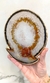 Chapa de Ágata com borda dourada - comprar online