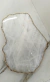 Chapa Quartzo Branco com borda Dourada