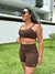 Top Torcido Marrom - Floss Biquinis e Fitness