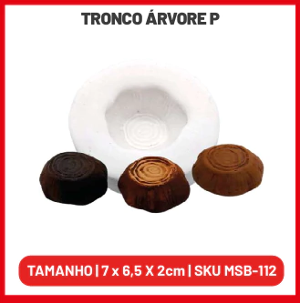 Molde de Silicone BelaGi - Tronco de Árvore