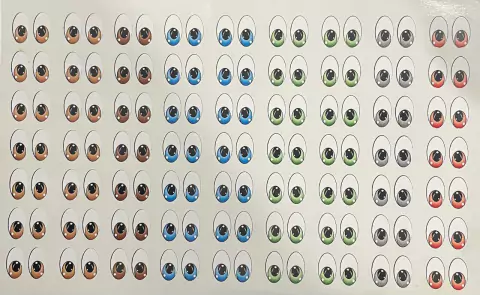 Cartela Adesiva - Olhos