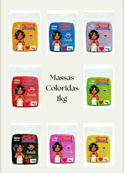Massa para Biscuit BelaGi - Coloridas 1kg - comprar online