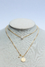 Colar Duplo Medalha Dourado