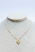 Colar Duplo Cruz Dourado