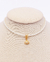 Colar Choker Concha Dourado