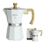 Cafetera Tipo Italiana de Aluminio Hudson 6 Pocillos Blanca - BAZAR ACUARIO