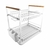 Secaplatos Escurridor Hudson 2 Pisos Blanco con Mango Madera