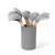 Set 9 Piezas Utensilios de Silicona Mango Madera Gris - comprar online