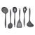 Set x6 Utensilios Nylon Gris - comprar online