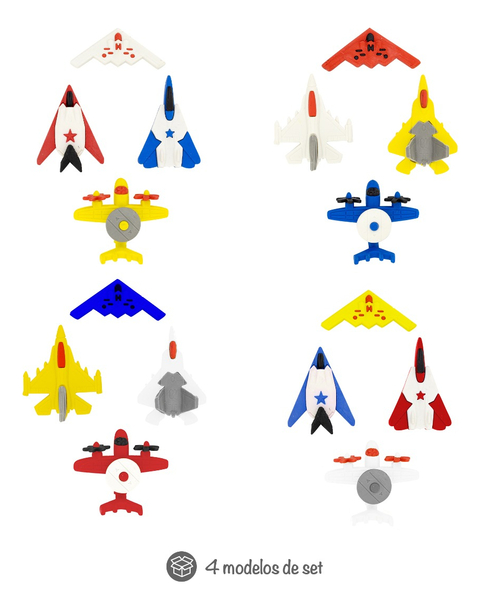 Goma De Borrar Set Aviones Bag Por 12 Unidades