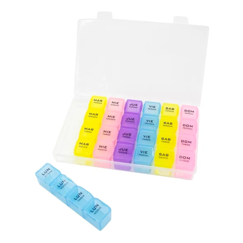 Pastillero 7 Dias Mañana Media Mañana Tarde Noche Por Unidad