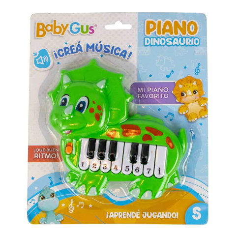 Piano Didáctico 24x20x3cm Dinosaurio C/sonido X Unidad - comprar online