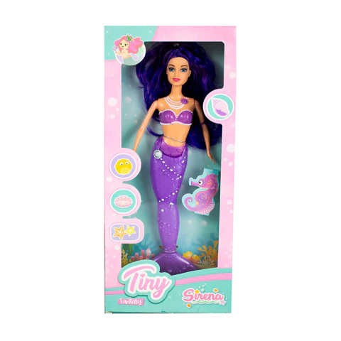 Muñeca Juguete Tiny Sirena Articulada Con Luces De Colores - comprar online