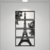 Cuadro Calado MDF FibroPlus Negro 3mm Torre Eiffel 4 piezas 43x80 cm