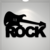Cuadro Calado MDF FibroPlus Negro 3mm Rock y Guitarra 43x30 cm