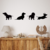 Cuadro Calado MDF FibroPlus Negro 3mm Combo Perros Salchicha 4 Partes 180x30cm - Fierro 100% Argento