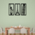 Cuadro Calado MDF FibroPlus Negro 3mm Combo Monumentos 3 Partes 95x62 cm