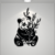 Cuadro Calado MDF FibroPlus Negro 3mm Oso Panda 30x43 cm