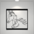 Cuadro Calado MDF FibroPlus Negro 3mm Caballos 43x41 cm