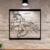 Cuadro Calado MDF FibroPlus Negro 3mm Caballos 43x41 cm en internet