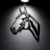 Cuadro Calado MDF FibroPlus Negro 3mm Cabeza de Caballo 43x37cm - Fierro 100% Argento