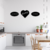 Cuadro Calado MDF FibroPlus Negro 3mm Frases 3 Piezas - comprar online