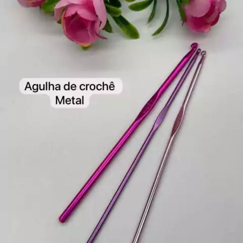 Agulhas de crochê metal