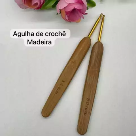 Agulhas de crochê bambu
