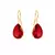 Brinco Elegance - Gota de Zircônia Rubi e Banho de Ouro 18K - comprar online