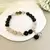 Pulseira Eclipse - Ágata Preta e Dragon com Banho de Ouro Branco - loja online