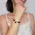 Pulseira Eclipse - Ágata Preta e Dragon com Banho de Ouro Branco na internet