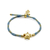 Pulseira Bossa Roxa com Zircônia Verde-Água - Intua Joias