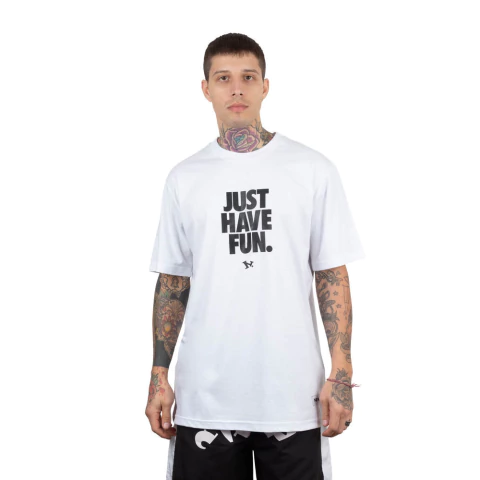 Camiseta New Skate Just Have Fun Branca