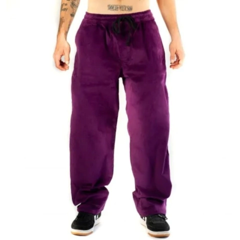 Calça Narina Veludo Big Vinho