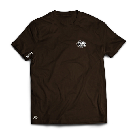 Camiseta The House Sticker Oversized Marrom