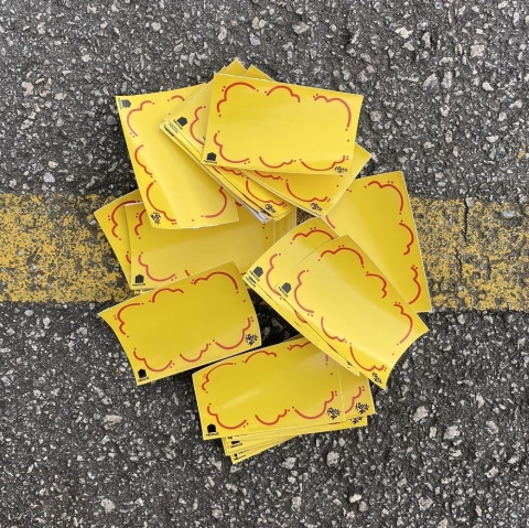 Adesivo Hello My Name Is - Kit com 10 Etiquetas Adesivas Vinilicas The House x Nom Sticker