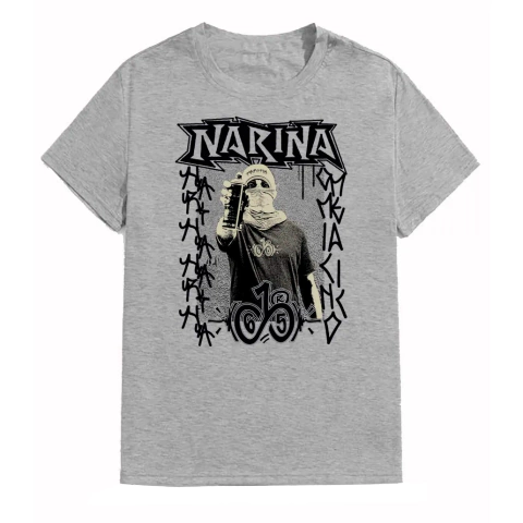 Camiseta Narina 165 Balaclava Cinza Mescla