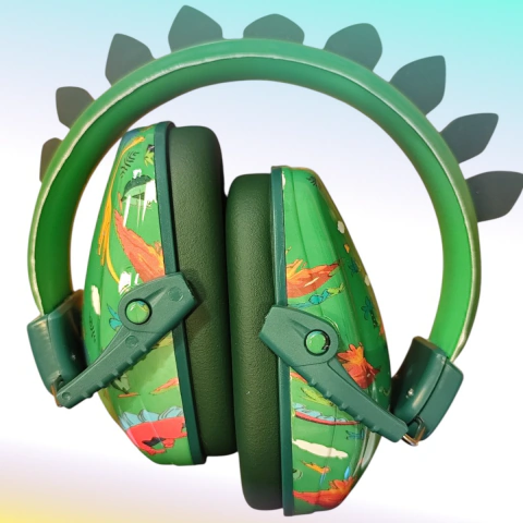 PROTECTORES AUDITIVOS , AURICULARES CON CANCELACION DE RUIDO. - DINOSAURIO -