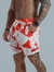 Short Linho Estampado Vermelho