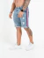 Bermuda Jogador Jeans Marmorizada com Faixa Grega Lateral - Fitz Jeans