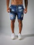 Bermuda Jeans Slim Destroyed Azul na internet
