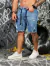 Bermuda Jeans Slim Destroyed com Petch na internet