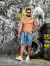 Bermuda Jeans Slim Destroyed com Petch - loja online