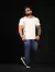 Camisa Masculina Gola V Fio 40 - Off White - loja online