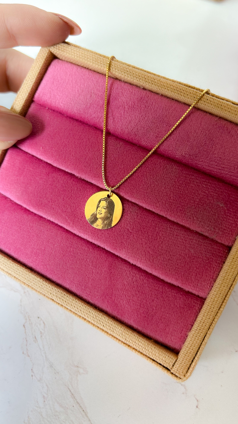 Colar personalizavel moeda 1,5 cm
